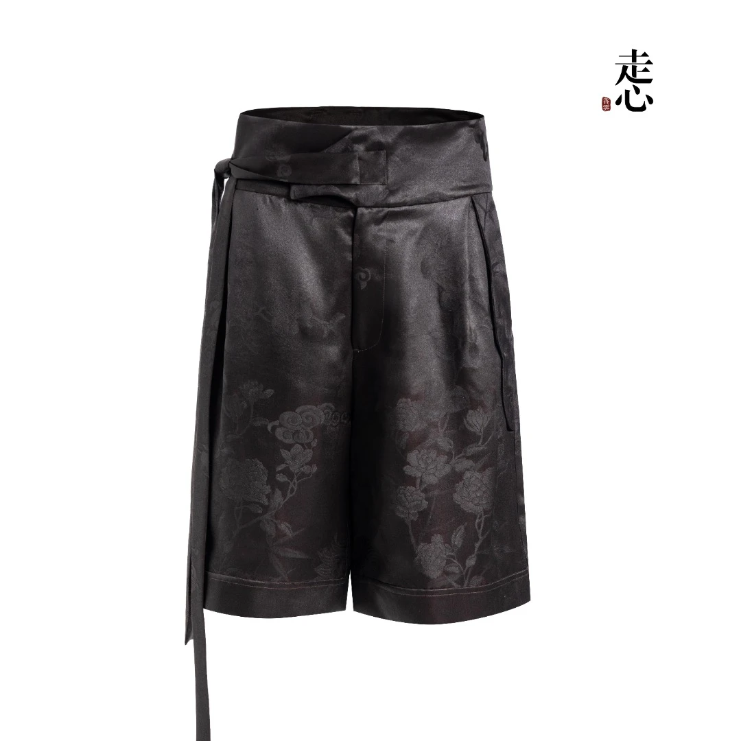 【香云走心】裤子24Z24211439休闲夏季设计师提花时尚轻奢桑蚕丝