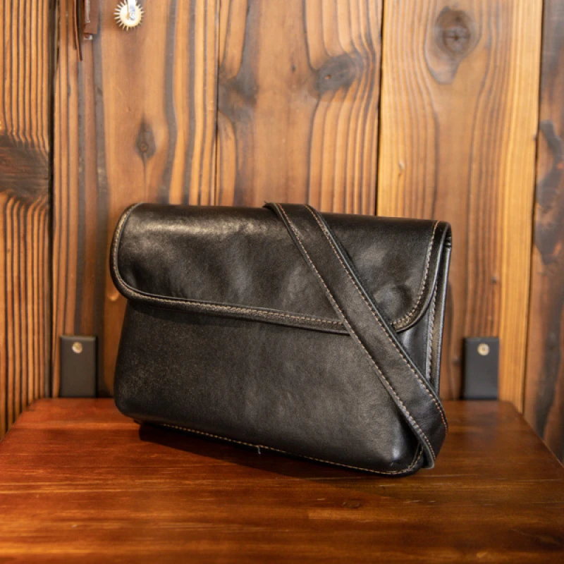 【鹿师傅】头层牛皮单肩包男女通用虎头斜挎包