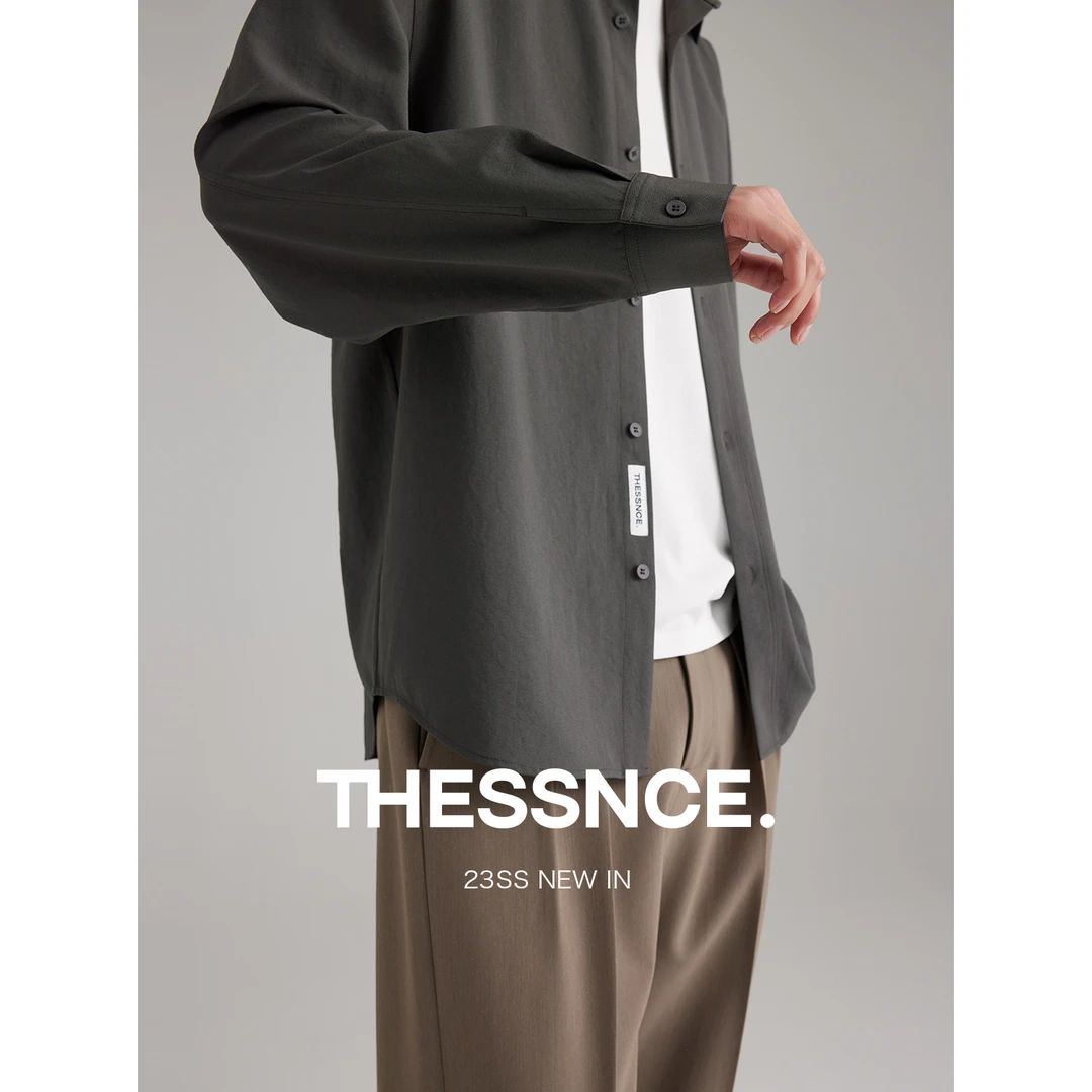 【店播专享】春季新款衬衫三醋酸柔滑舒适不易皱透气翻领衬衫时尚