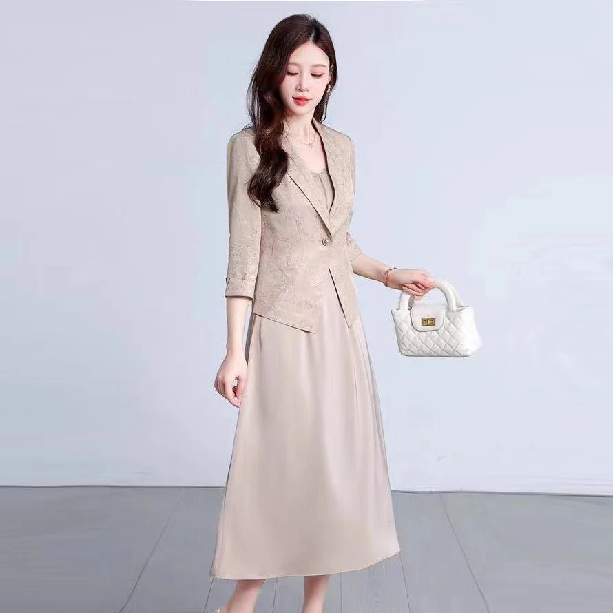 T046新款洋气气质时尚显瘦两件套套裙