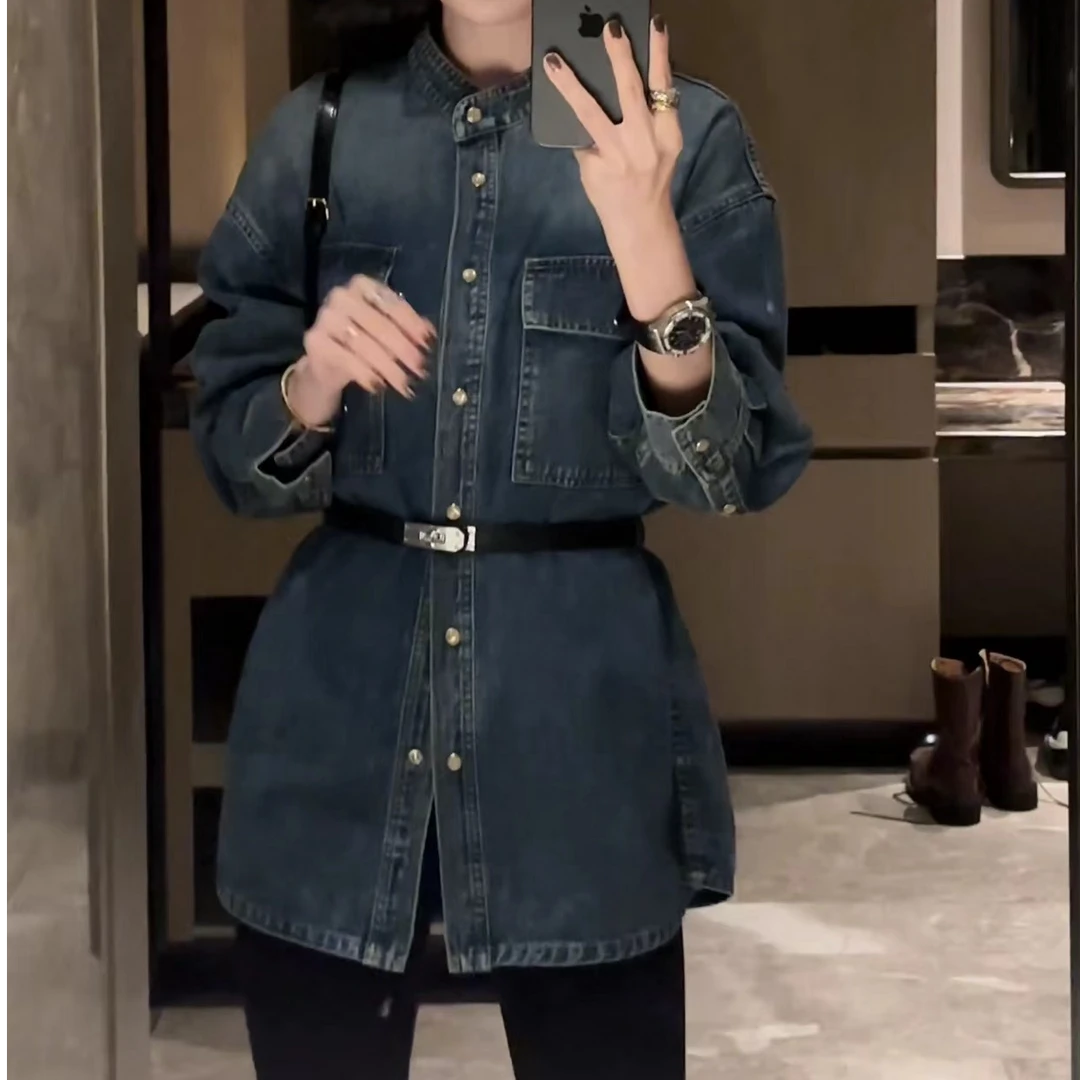 【米卡私服】渐变秋季牛仔上衣