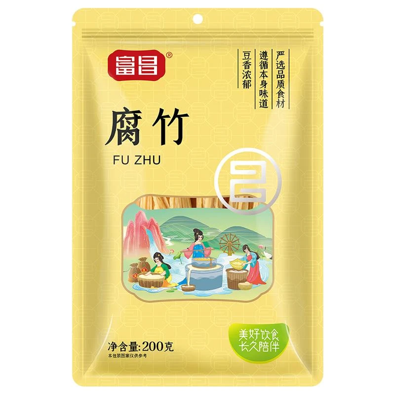 富昌腐竹干货正手工非油炸豆皮黄豆制品腐竹官方店正品笋1g