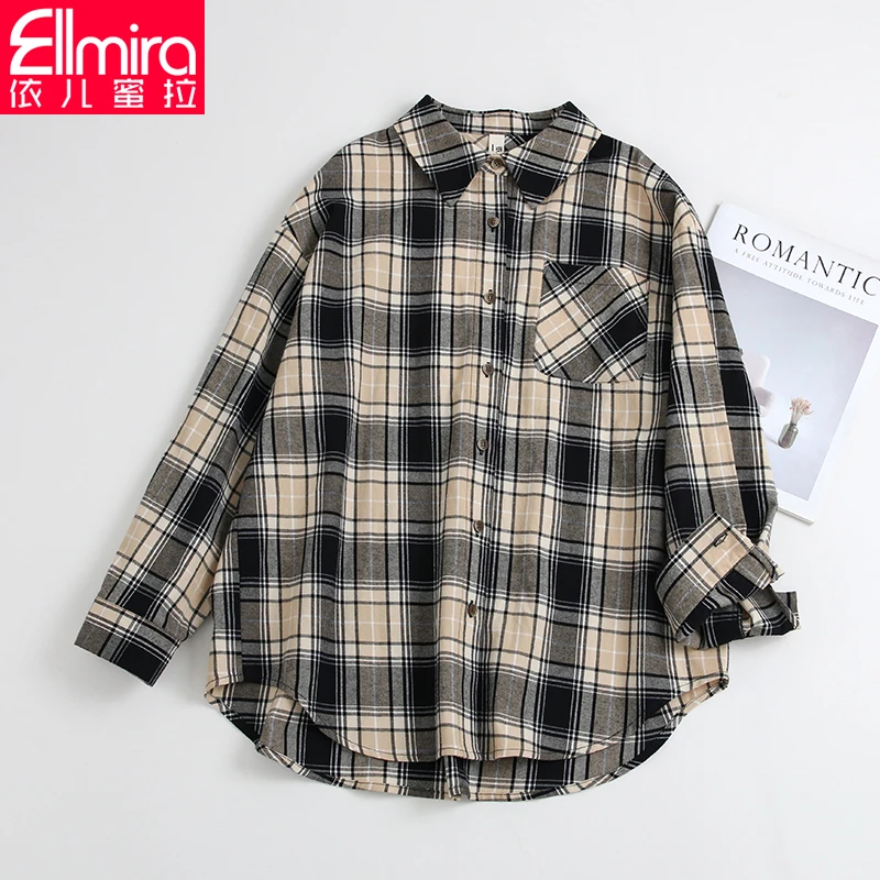 8543女童格子衬衫秋装儿童外套2024新款洋气女孩大童韩版上衣潮流