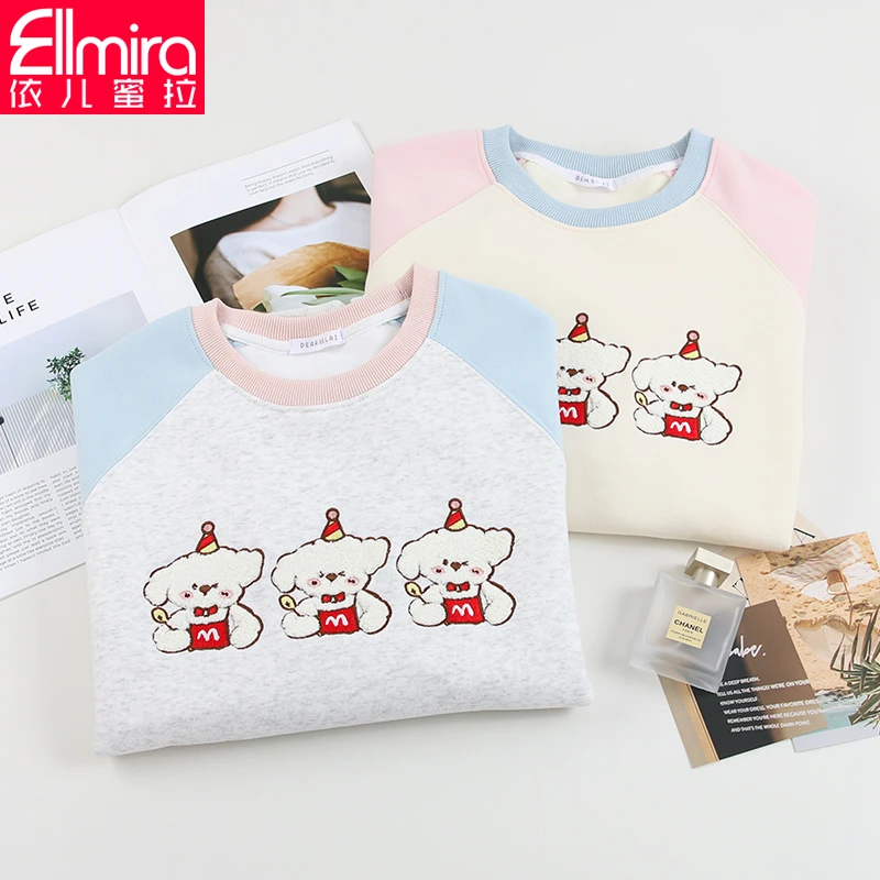 8571女童卫衣秋款儿童上衣长袖宽松2024新款女大童韩版潮洋气薄款