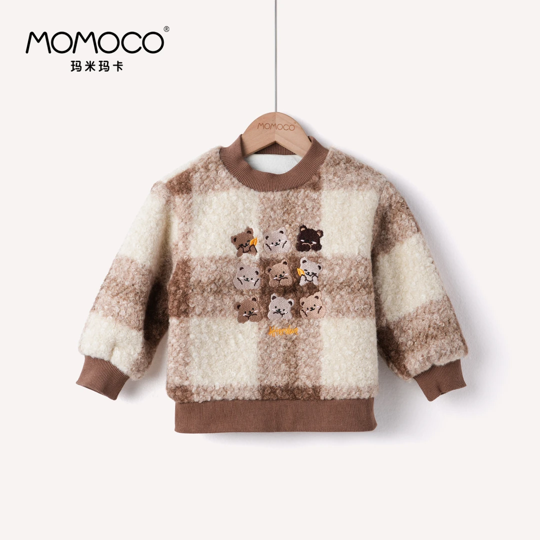 MOMOCO冬季新款女童慕斯蛋糕小熊卫衣76880232202