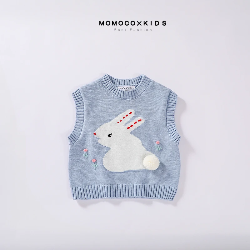 MOMOCO/2024新款秋款中小童女童时尚套头针织衫毛衣76830233200