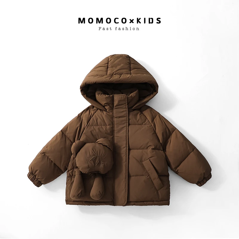 MOMOCO2023儿童外套儿童羽绒服连帽冬季童装时尚76830102202