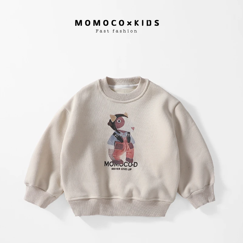 MOMOCO2023时尚休闲卡通韩版宽松卡通图案长袖卫衣76480232200