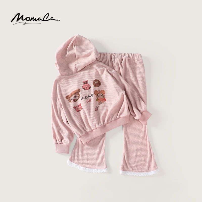 MOMOCO秋季新款女童卡通动物套装可爱时尚两件套75730578005