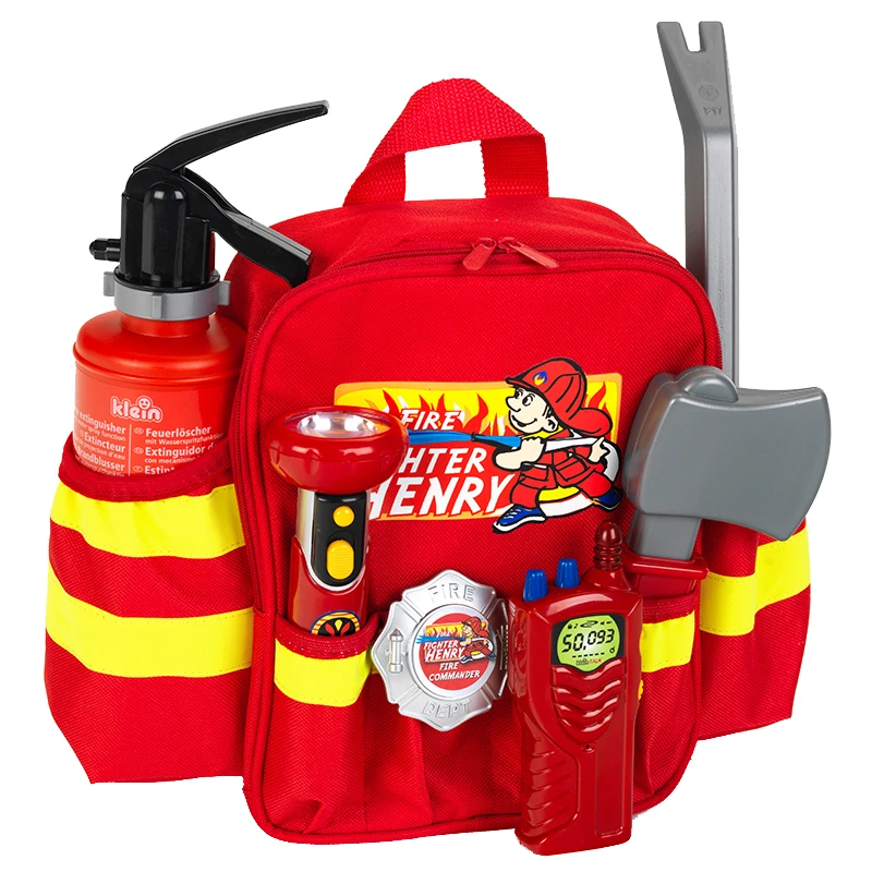 Klein儿童过家家玩具男孩手背包玩具消防仿真灭火器套装8900