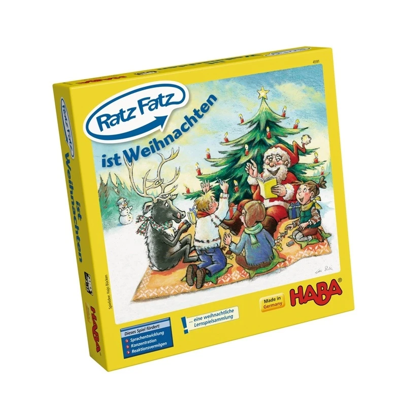 HABA德国儿童桌游玩具认知亲子互动 圣诞节故事积木QHB004591