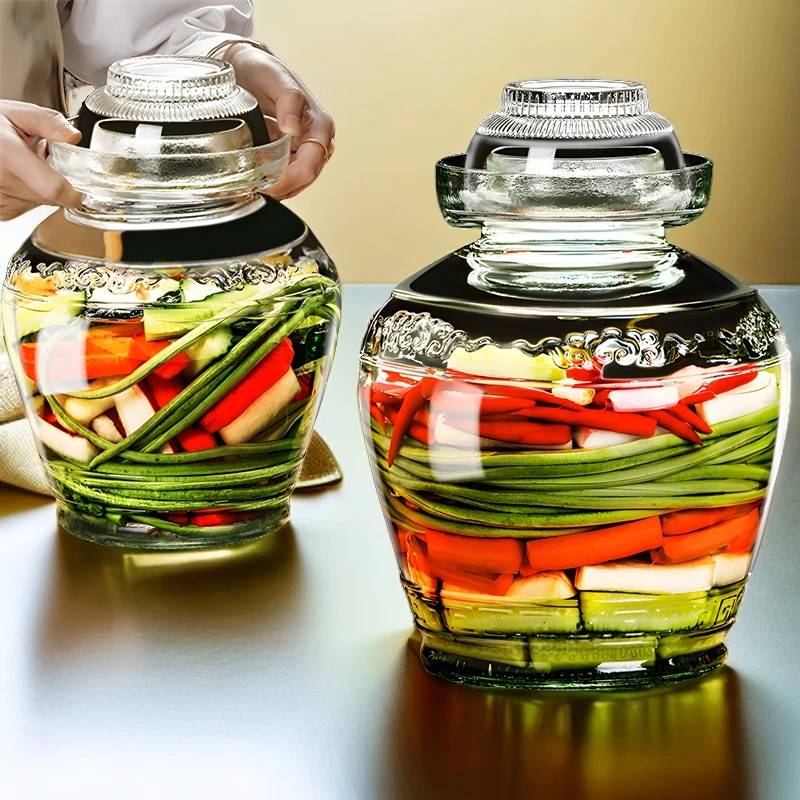 储物罐腌制咸菜酸菜坛子透明腌酸菜容器腌菜缸泡菜坛子腌制腌菜罐