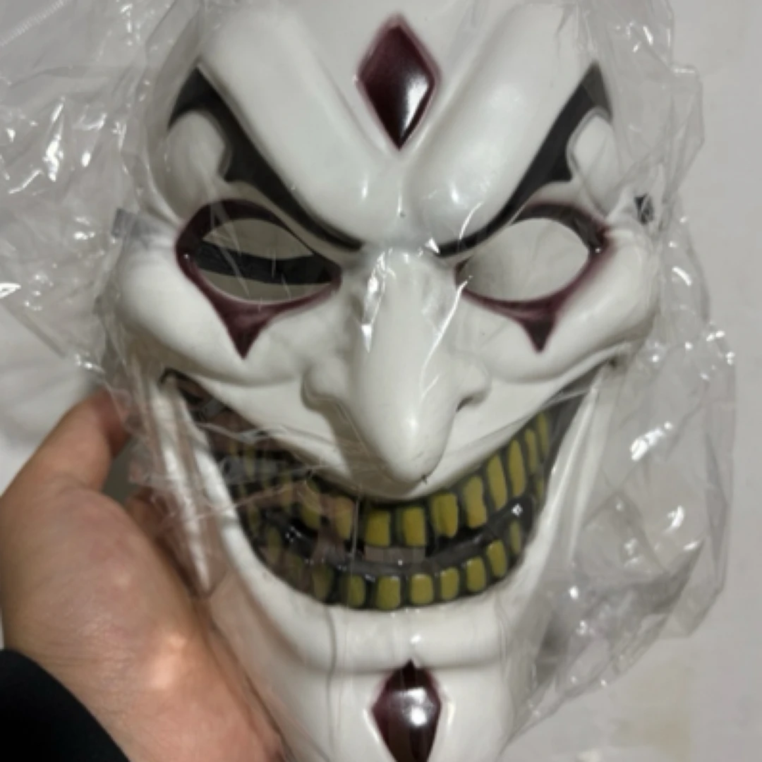 黑魔鬼同款面具暗黑抑郁cosplay国风头套恐怖网红面具