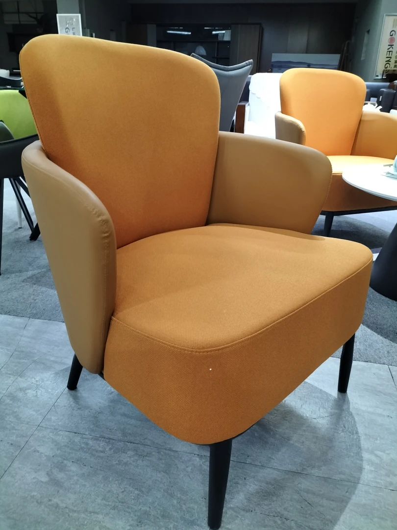 北欧单人小沙发现代科技布懒人网红迷你阳台卧室洽谈椅组合