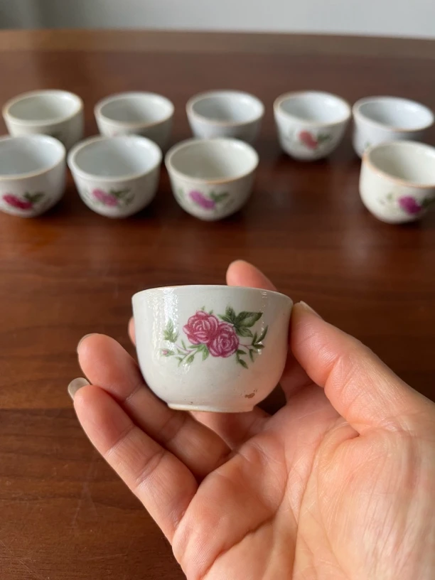 50年代花卉茶杯子