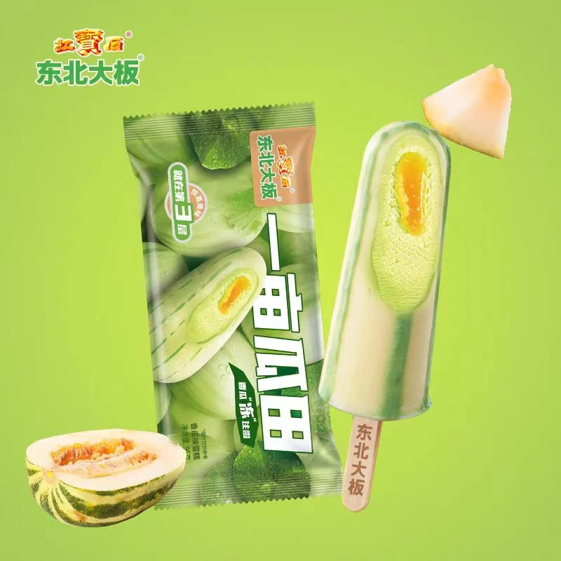 【2支】东北大板一亩瓜田香瓜味雪糕  95g*2支