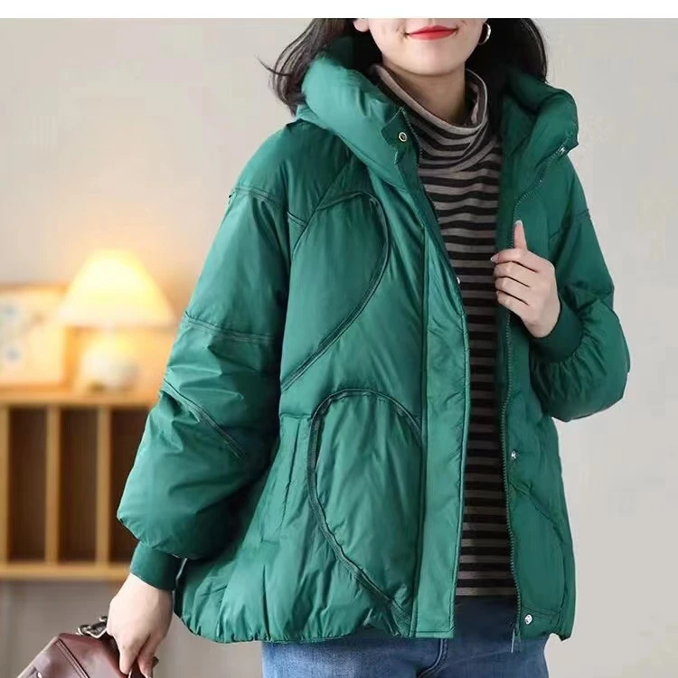 2024羽绒服爆款秋冬时尚百搭宽松新款韩版白鸭绒保暖羽绒服休闲