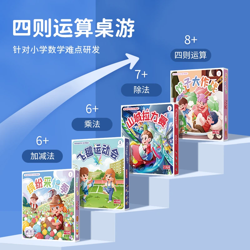 【老版】6岁+一刻馆 超好玩加减乘除系列数理启蒙儿童益智桌游玩具