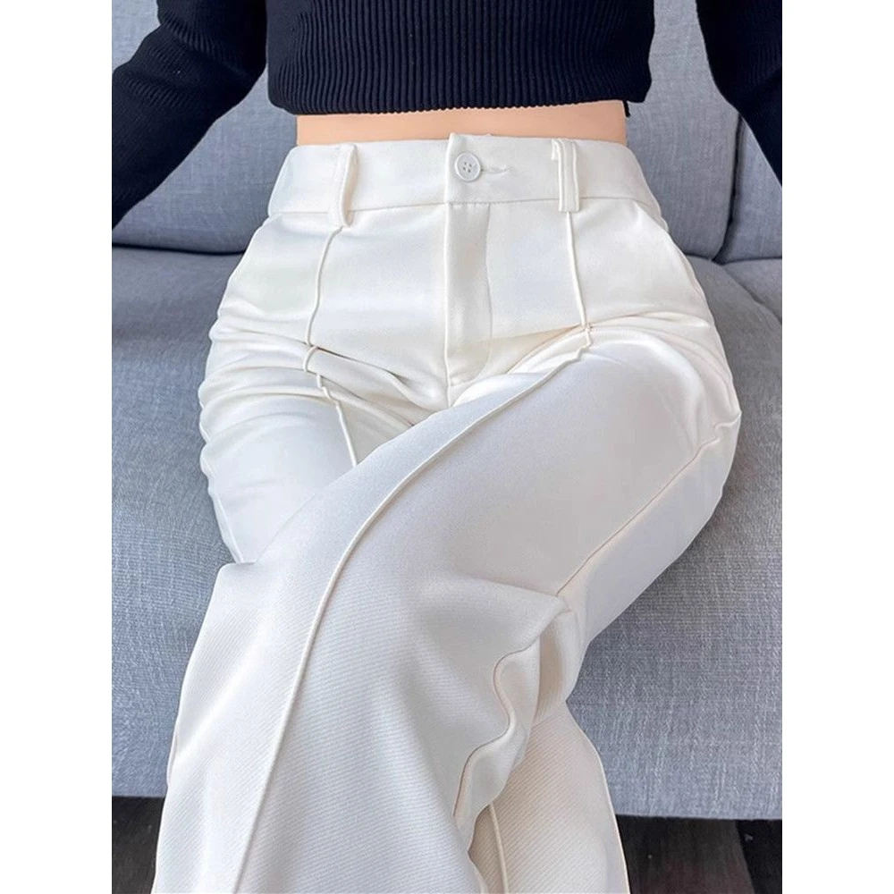 微喇裤女2024秋季新款西装裤喇叭裤女高腰显瘦时尚通勤气质休闲裤