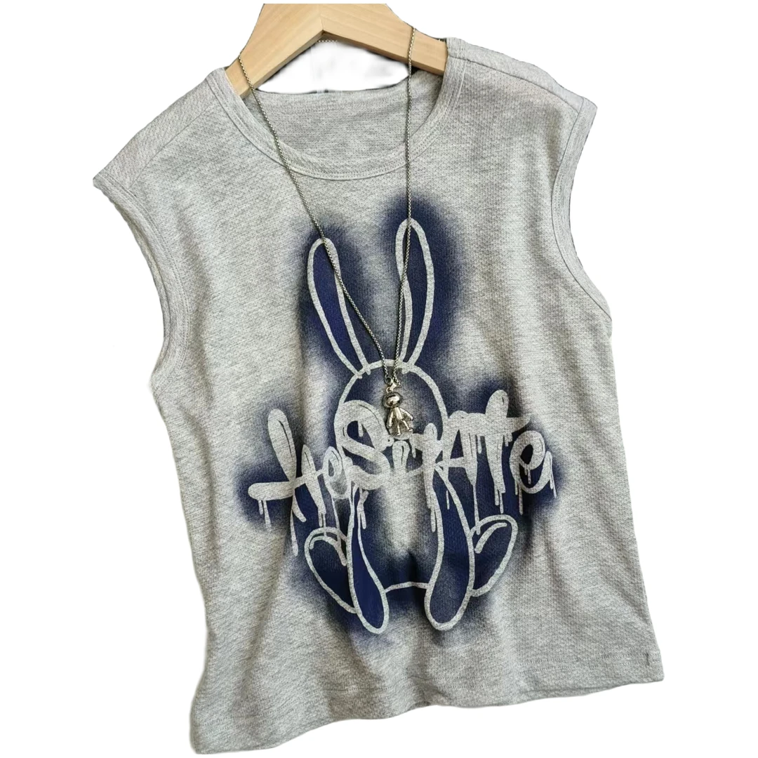 2023新款全棉S2058儿童夏款时尚休闲舒适透气卡通薄款出肩袖T恤