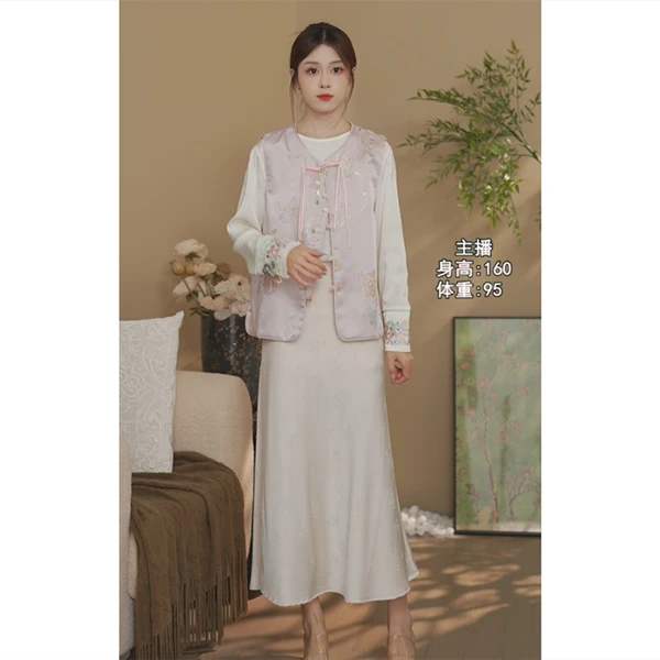 秋季新款时尚提花中长款休闲半身裙