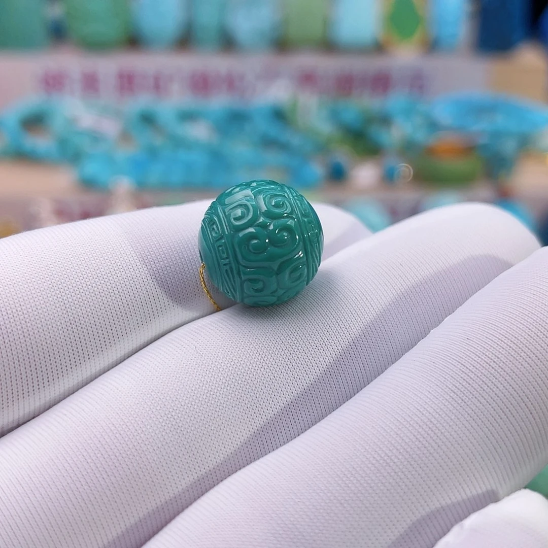 绿松石珠宝奇石未镶嵌13mm