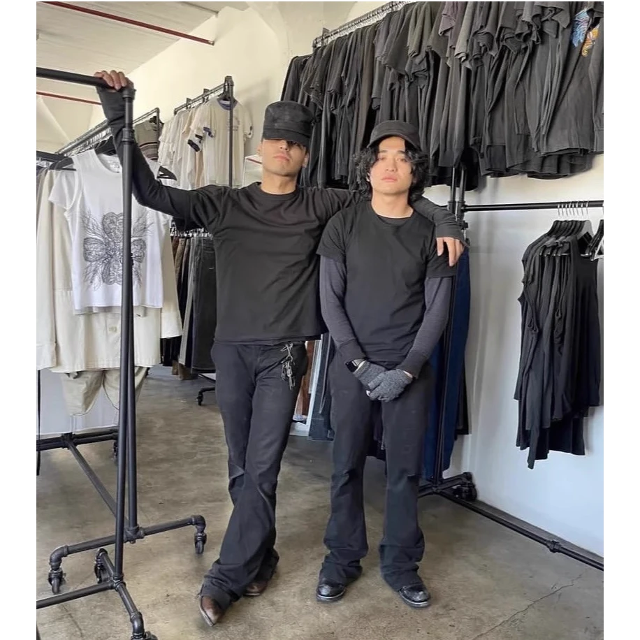 ‘NO LOGO' 黑色微喇改良517牛仔裤水洗复古做旧Vintage cleanfit