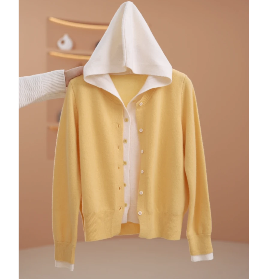 【现货】【荣荣】【假两件】欧弗兰公园~叠穿设计感假两件针织衫-Y14278