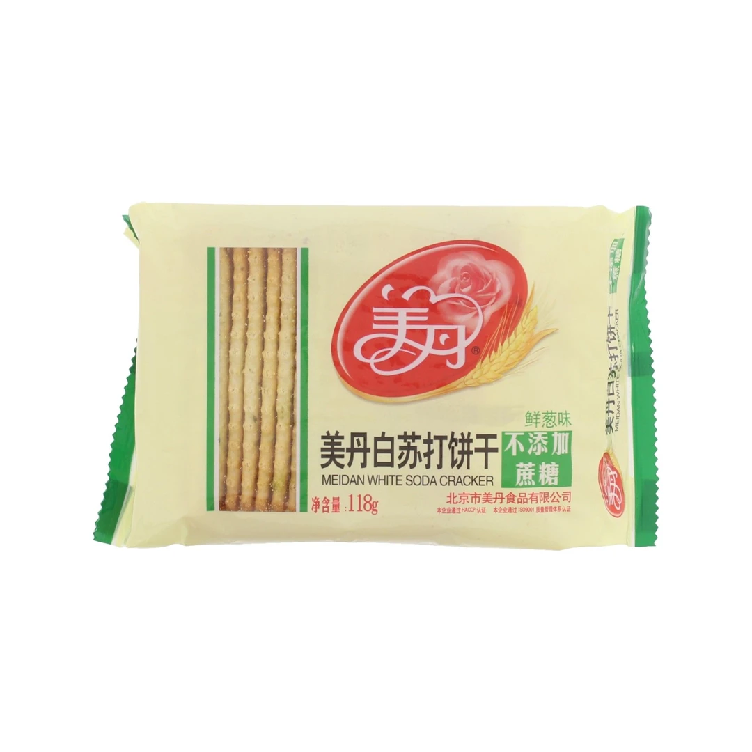 美丹鲜葱味白苏打饼干118g