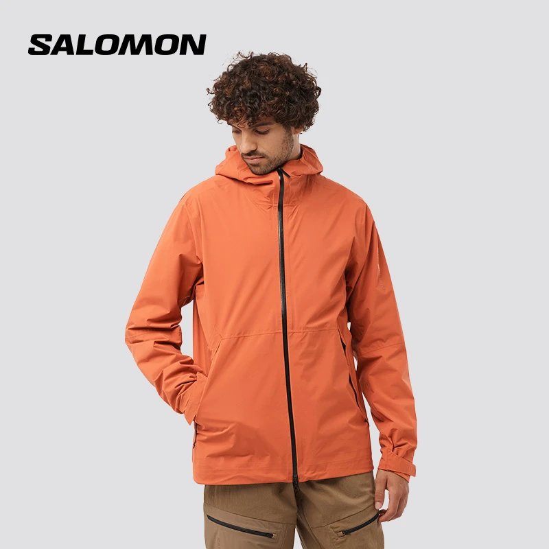 salomon萨洛蒙户外防水夹克硬壳外套陶土棕 OUTERPATH 2.5L WPJKT
