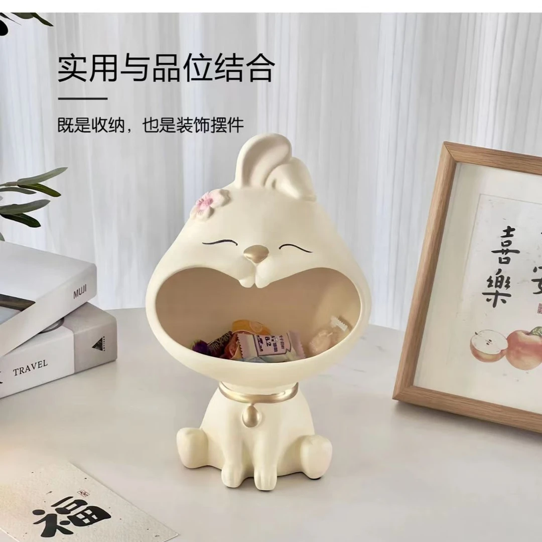 创意兔子钥匙收纳摆件进门入户玄关家居桌面装饰品乔迁新居礼品