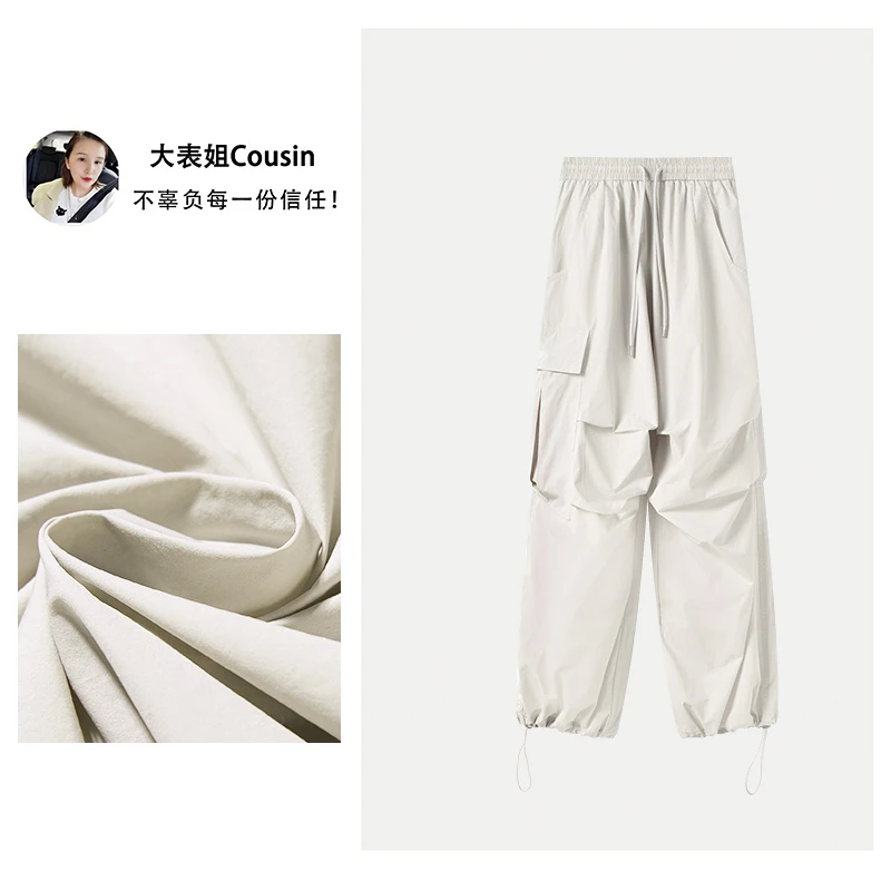 D.cousin 大表姐 夏季新款时尚百搭显瘦直筒高腰裤女 0095