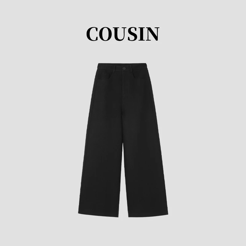 D.cousin 大表姐 2024秋冬季高腰纯色简约经典新款西装裤 1619