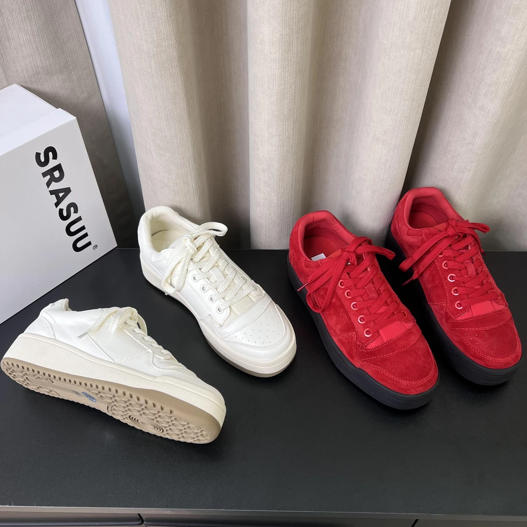 欧货升级版暴走鞋 真皮女鞋厚底系带时尚休闲运动鞋百搭低帮板鞋