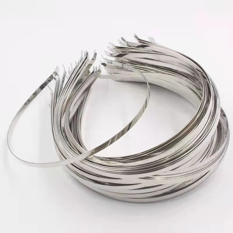 金属发箍韩国头箍DIY手工制作蝴蝶结材料发饰仿不锈钢白K发卡配件