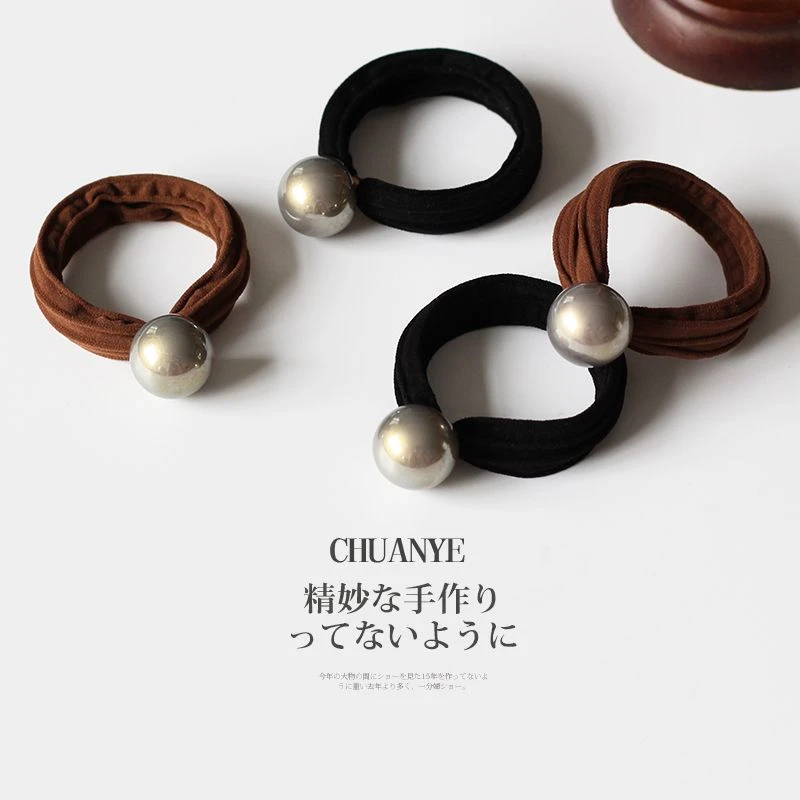 高颜值仿珍珠橡皮筋高弹力耐用扎头发网红气质发圈头绳绑马尾发绳