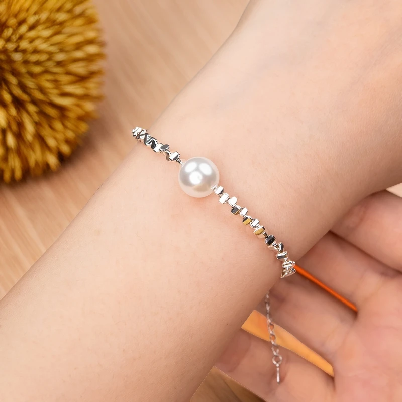 925银手链 碎银子路路通正圆珠手链轻奢气质手串简约时尚仙女百搭