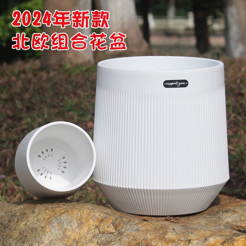 树脂花盆花卉造景搭配