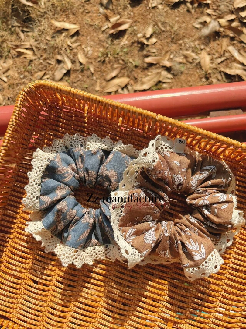糖小宝手作大肠圈布艺发饰头饰法式复古简约少女百搭头绳韩版优雅