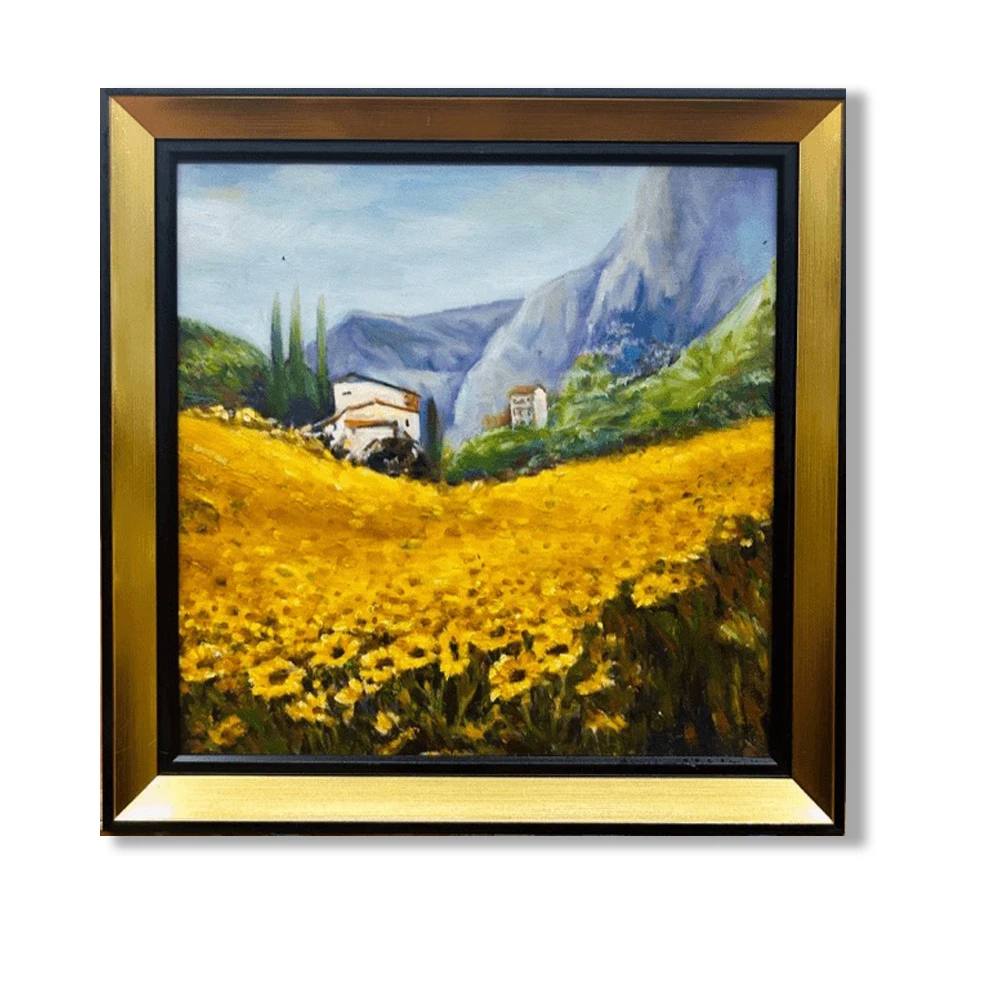 「向日葵」现代简约风景画客厅挂画时尚玄关装饰画艺术