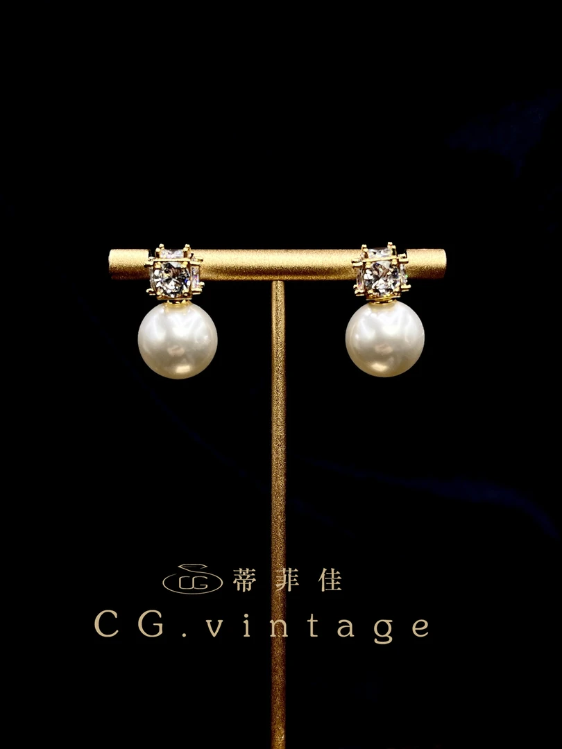 铜合金仿珍珠项链 CG.vintage【0212】手工气质白色轻奢时尚百