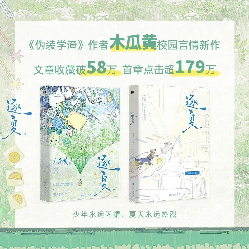 官方正版】逐夏两本完结 木瓜黄 青春校园言情这题超纲了伪装学渣