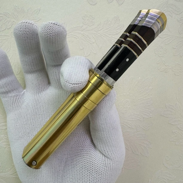 大河家手工艺牛角柄小双刀，削皮刀