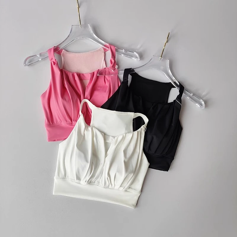 运动内衣女跑步聚拢小胸显大时尚性感工字瑜伽背心速干健身文胸