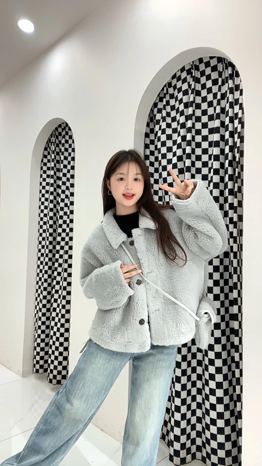 通勤小香风短外套立领加绒加厚韩版休闲冬季秋季上衣短款