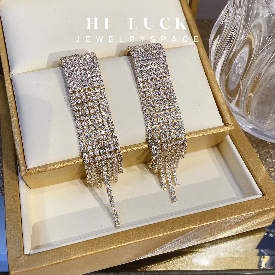 铜合金耳饰 Hiluck精致洋气时髦感高级百搭流苏耳环耳饰女！