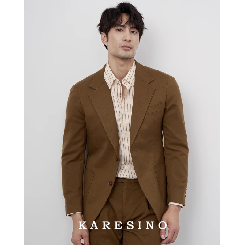 KARESINO男士商务高级感单排扣西装男正装上班结婚宴会西服套装男