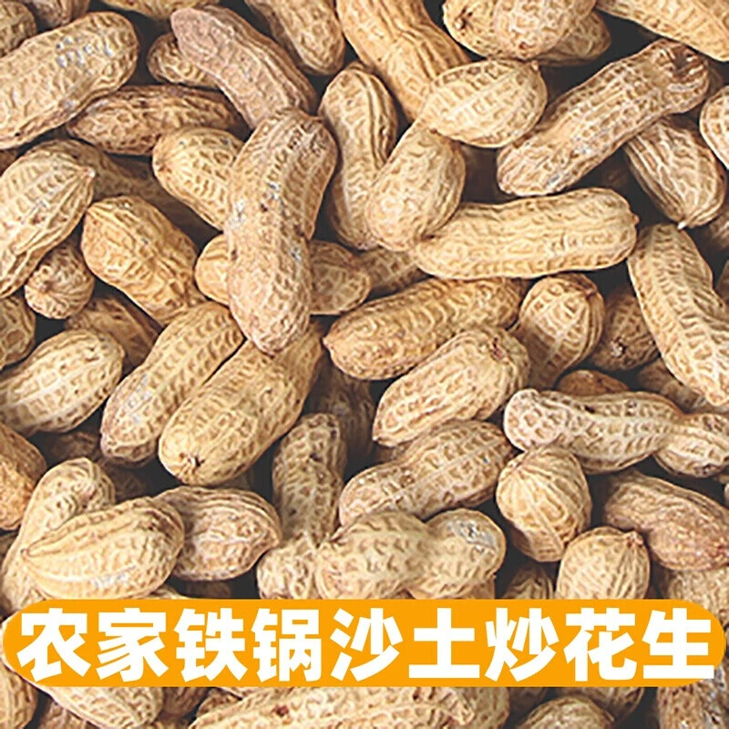 新货山东铁锅沙土炒熟花生原味红皮花生带壳香脆大颗粒坚果炒货