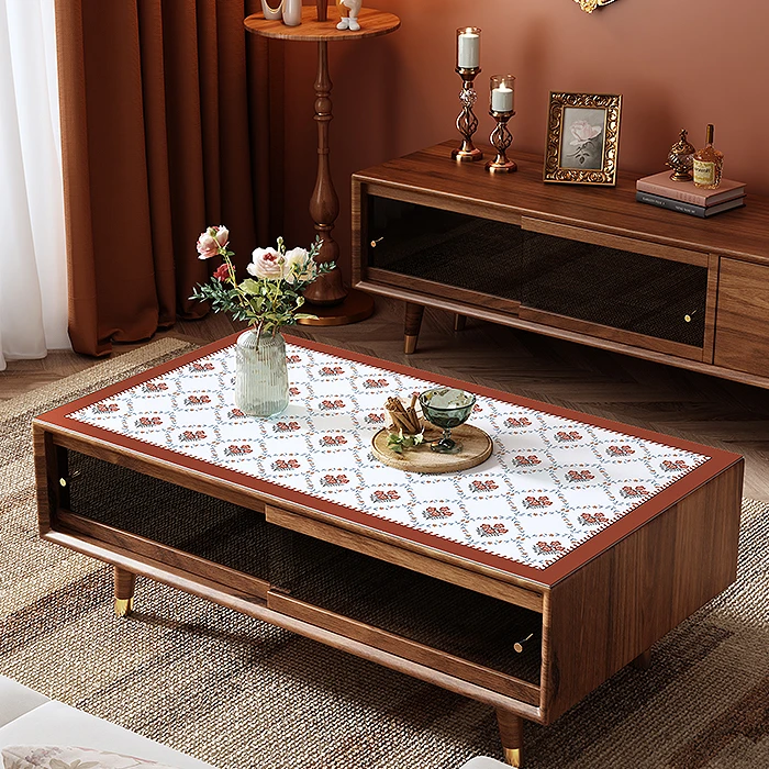 简约茶几垫防水防烫防油轻奢桌布免洗长方形防污电视柜台面垫子