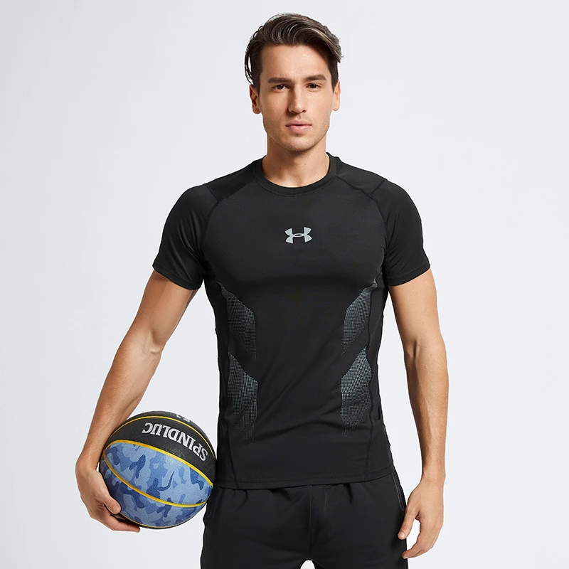 UA系列同款紧身衣男子夏季运动高弹力透气训练服健身跑步速干衣服